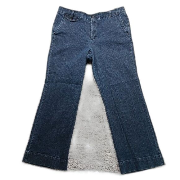 Dockers Ideal Collection Oetite Women's 12P Dark Wash Trouser, Pant, Jean. Blue. - Picture 1 of 12